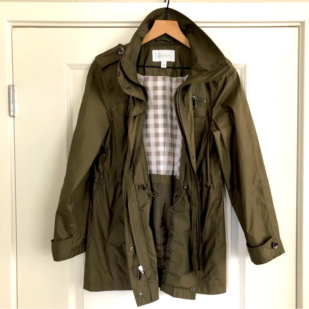 Women’s Utility Rain Jacket - Moss Green - size M